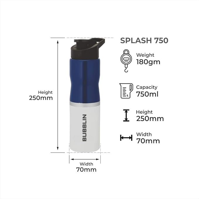 Splash Stainless Steel Sipper Water Bottle - Image 3